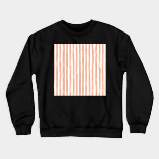 Beach day watercolor stripes in soft apricot blush Crewneck Sweatshirt